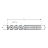 Solid Carbide End Mills •VariMill XTREME • Series 4X1E • Square End • 4 Flute • Weldon® Shank • Inch - Big-tools Industrial Supply Tools for Metal Cutting